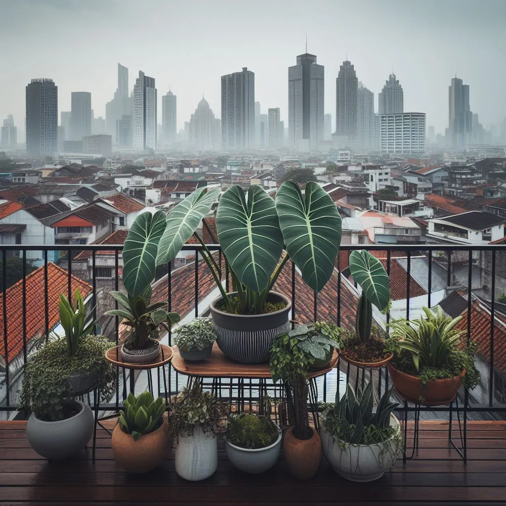 Alocasia Albutan in rooftop