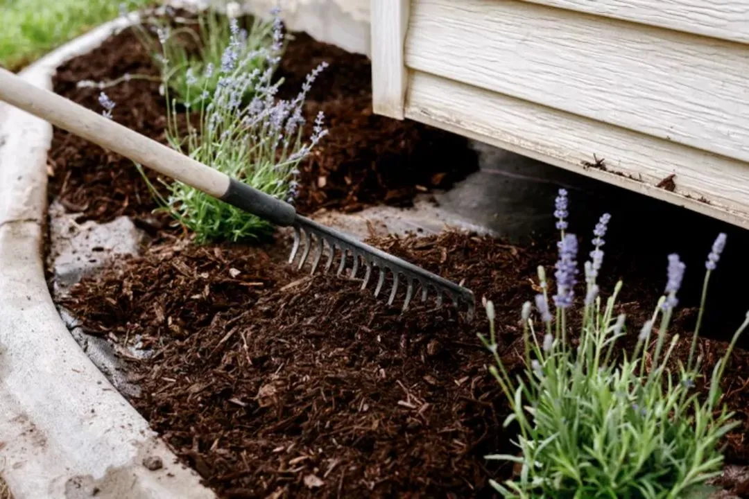 Remove Old and Add Fresh Mulch for garden