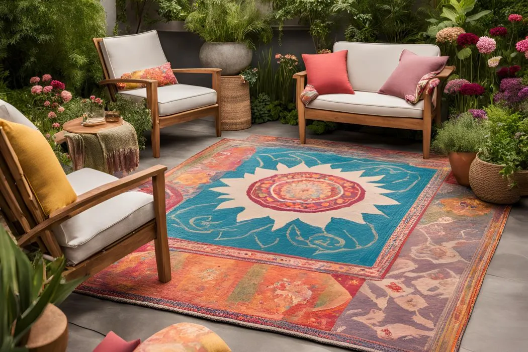 Craft Outdoor Rugs from Recycled Materials for Backyard