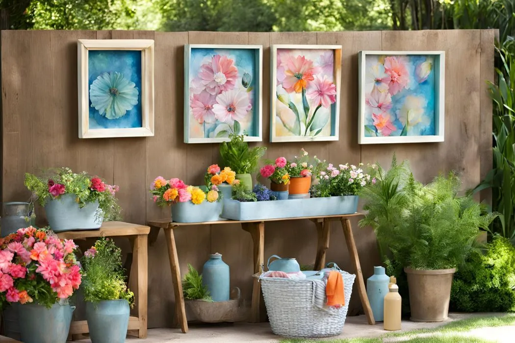 Make a Wall Art Display for Backyard