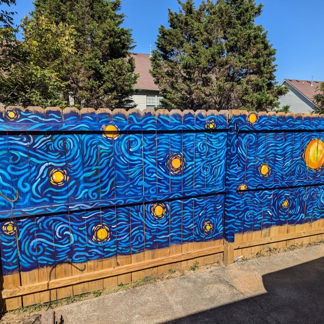 DIY Backyard Paint Your Fence with Patterns