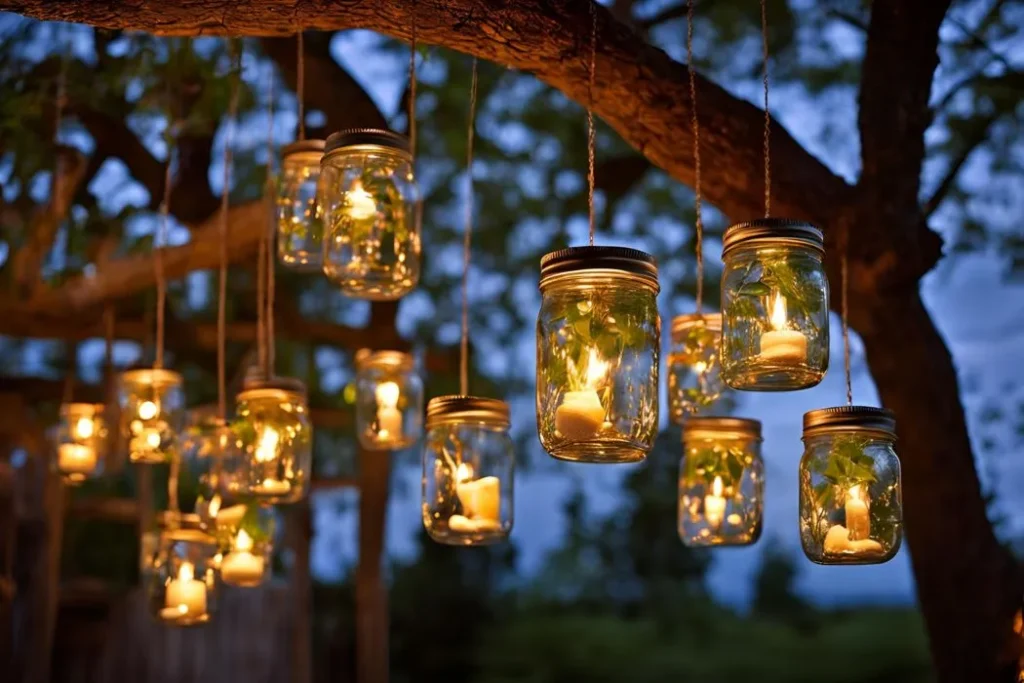 Repurpose Mason Jars for Lighting for Backyard
