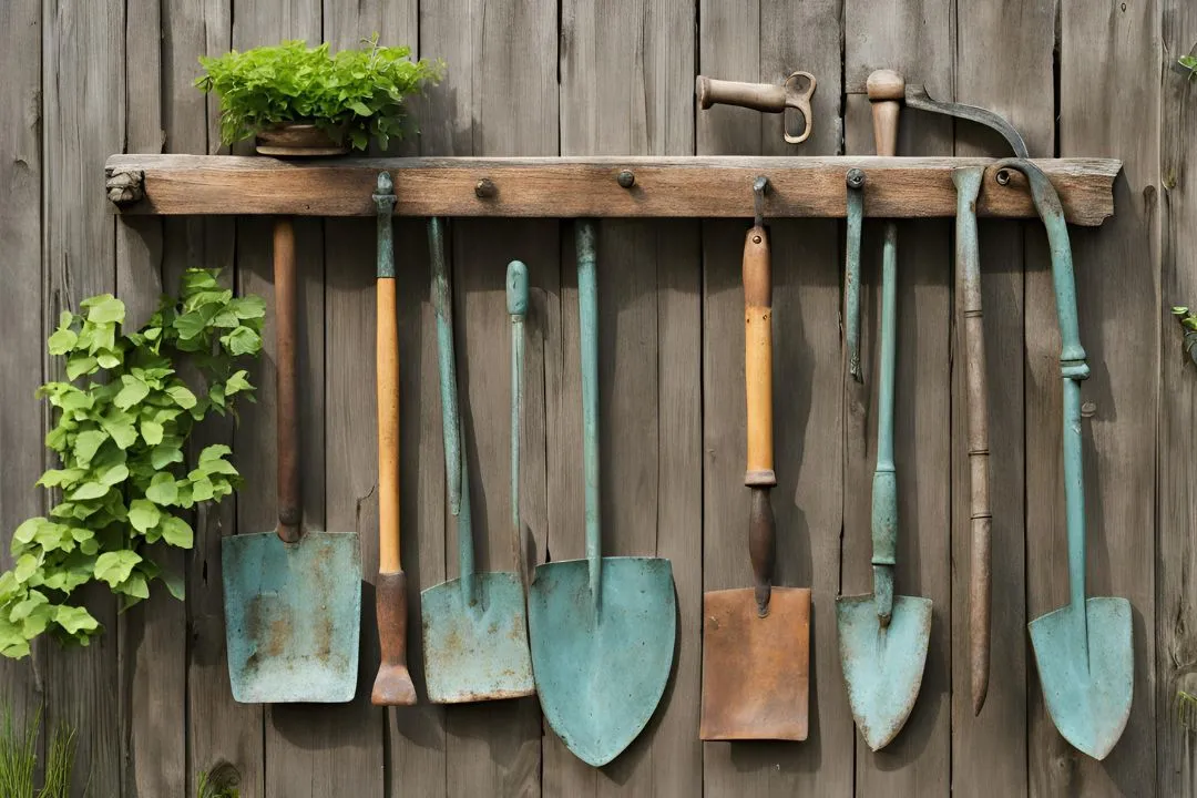 Antique Garden Tool Wall Art