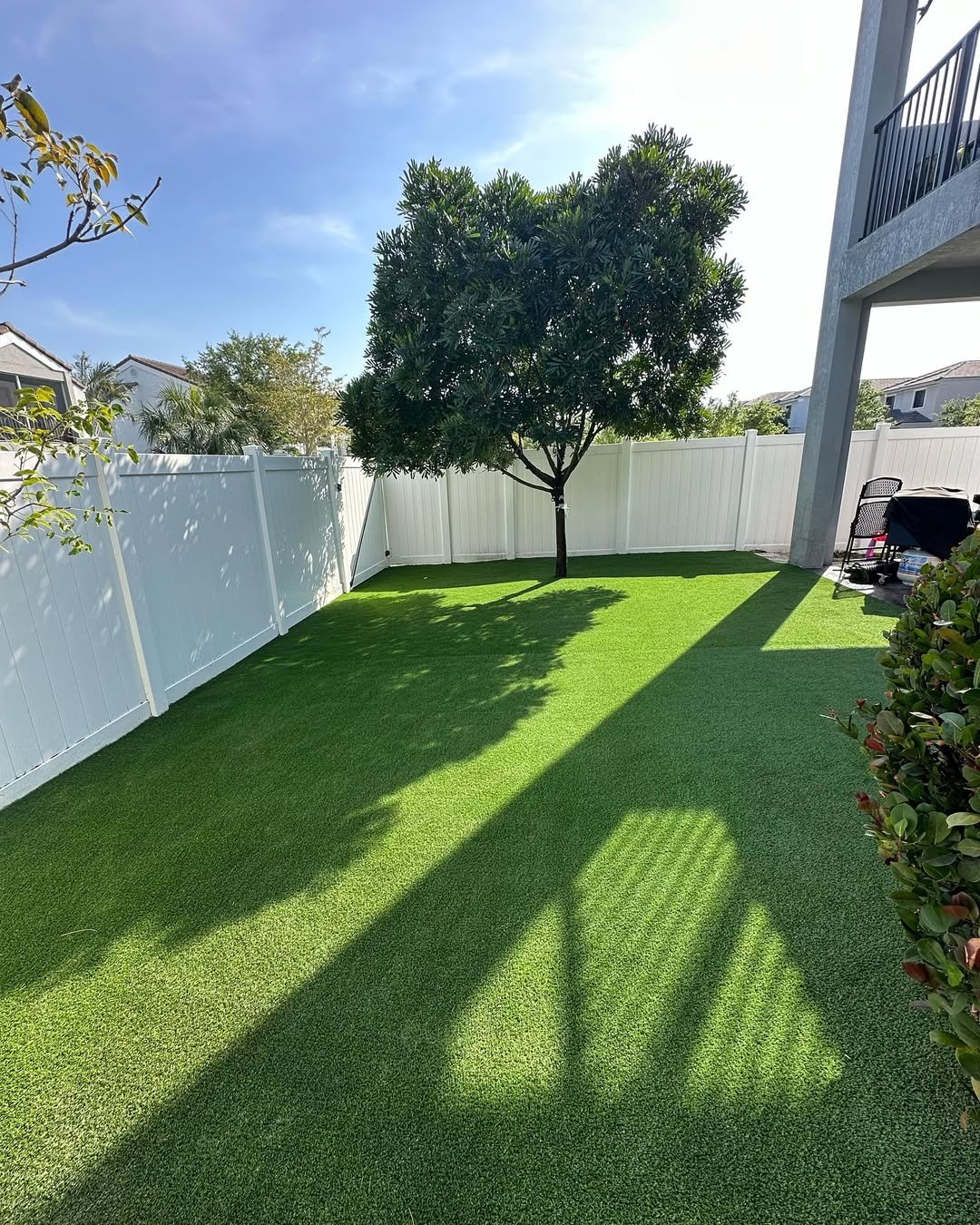 No Grass Backyard Artificial Turf in garden