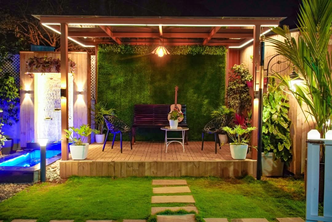 Small Backyard Landscaping Outdoor Room Concept pargola 