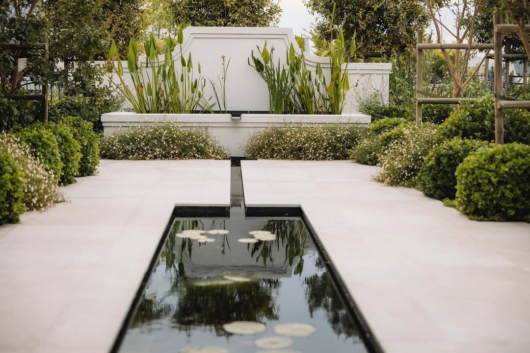 Backyard Landscaping Water Feature Focal Point