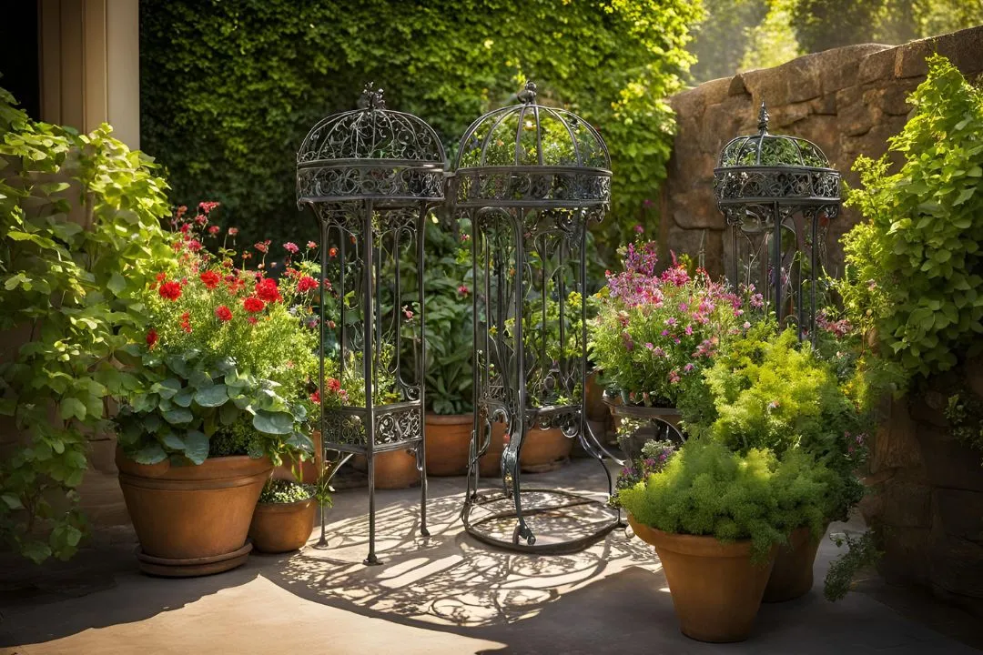 Classic Wrought Iron Plant Stands