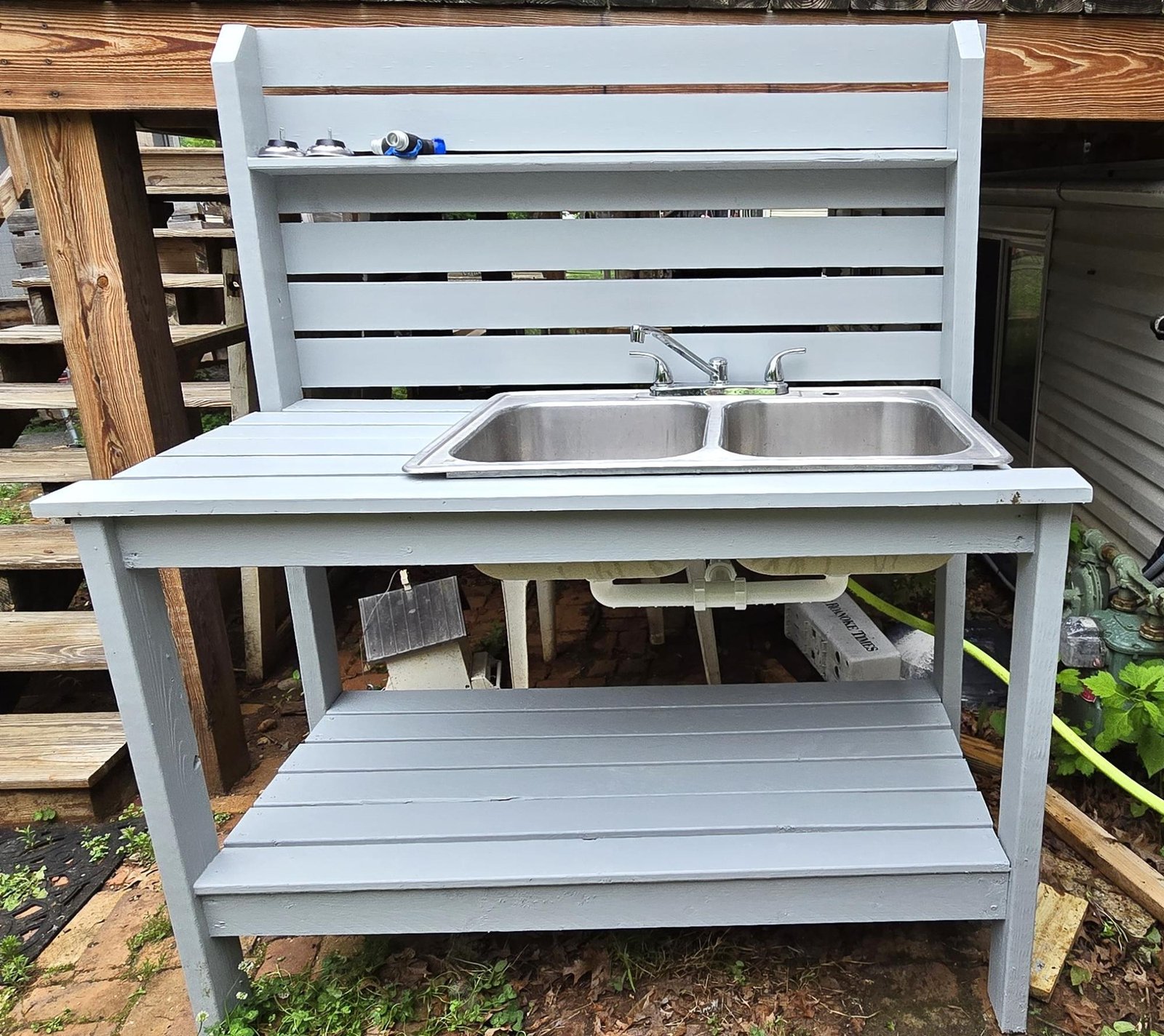 Elegant Potting Bench with Sink