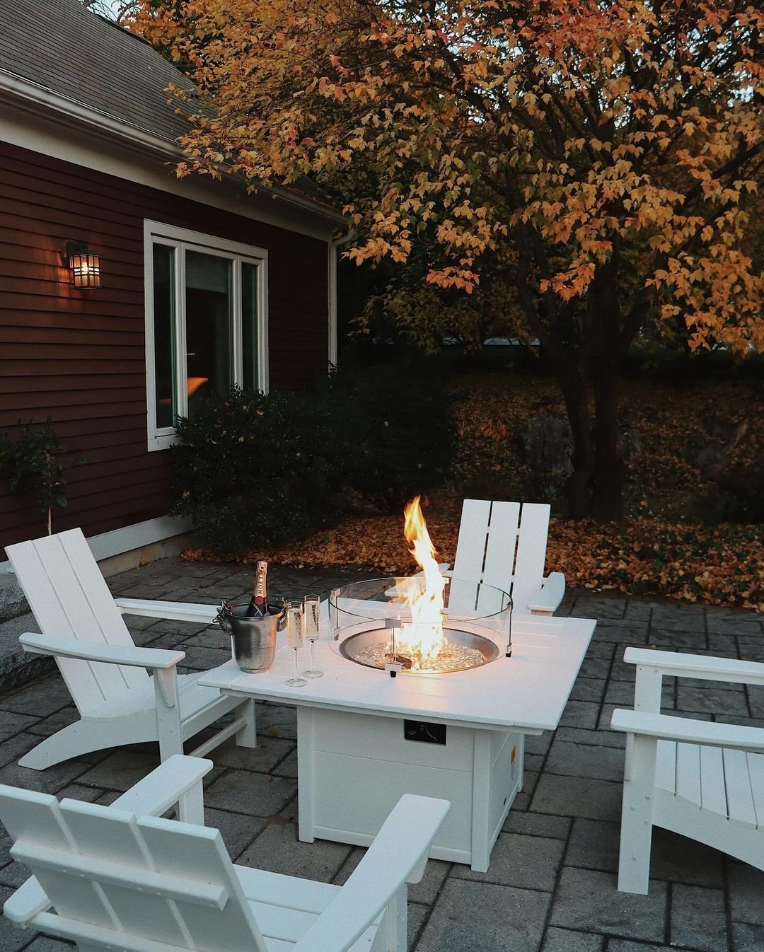 Outdoors Firepit Backyard Table Combo