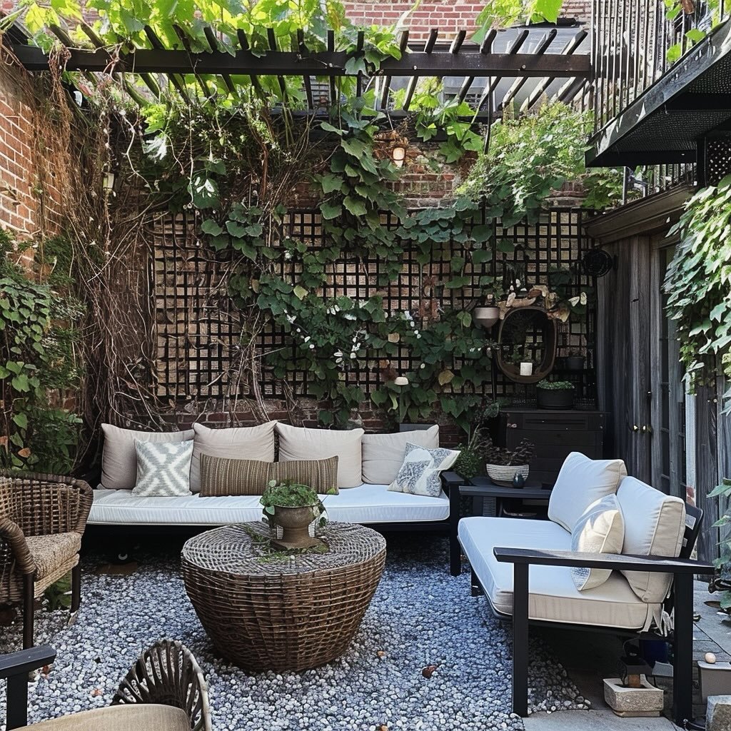 Cozy Garden Nook Small Table in backyard