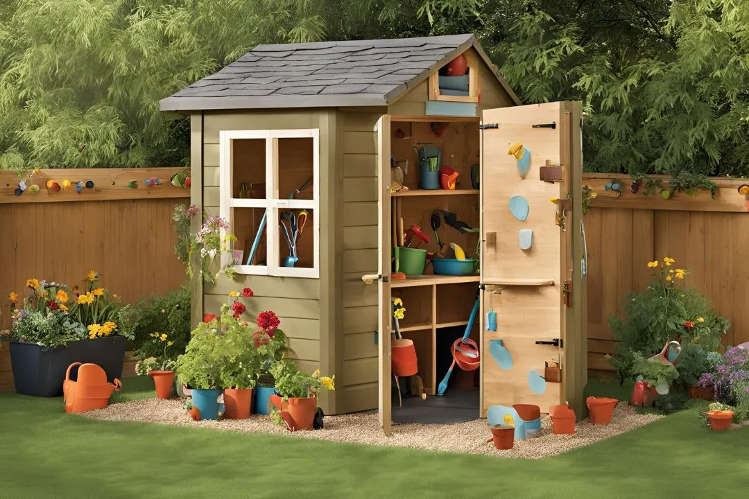 Playful Children's Garden Shed
