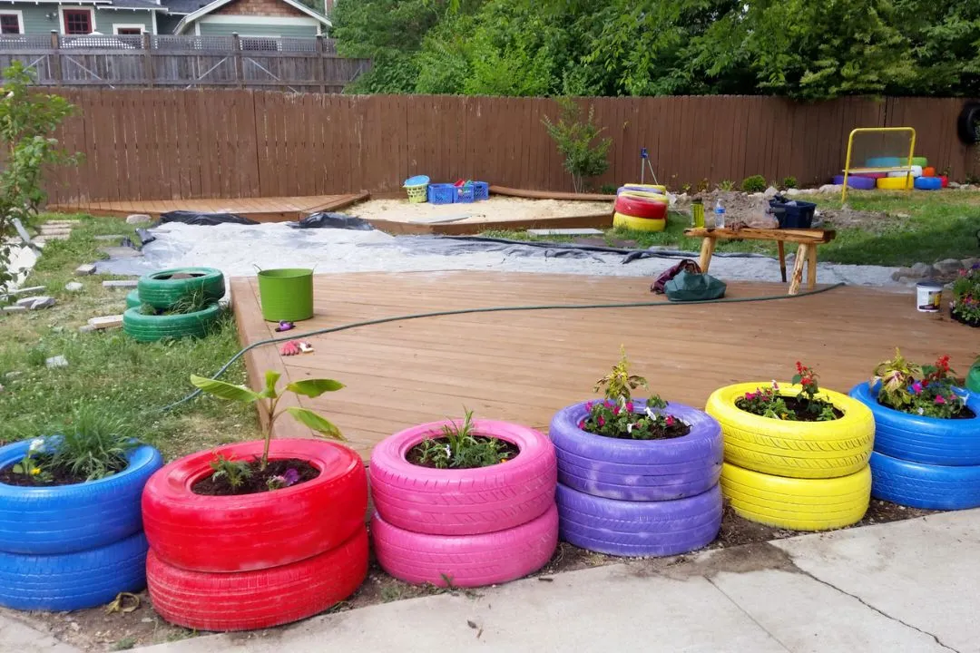 Recycled Tire Planters