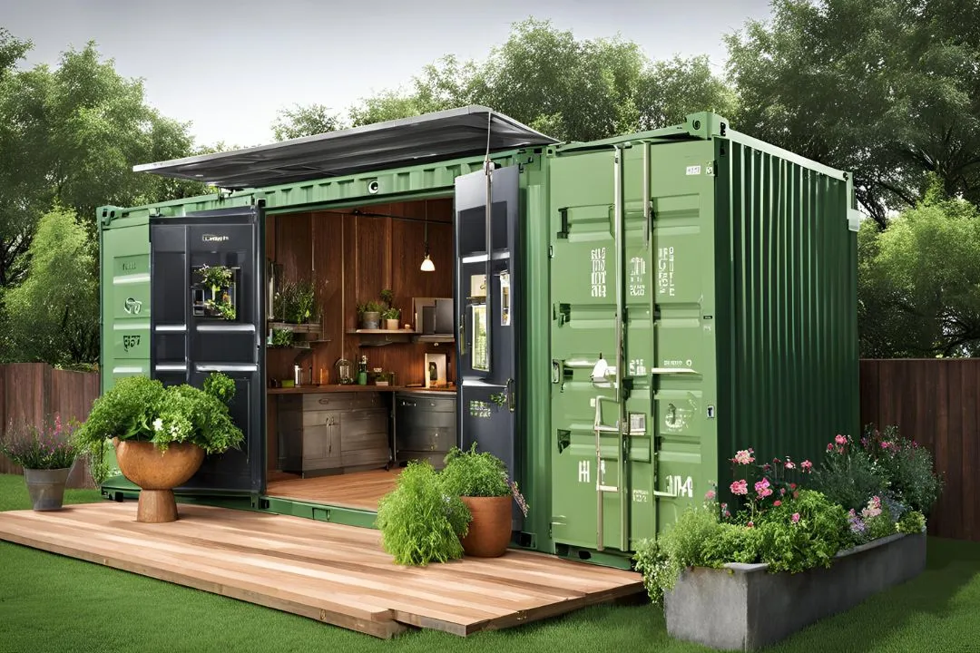 Repurposed Shipping Container Shed