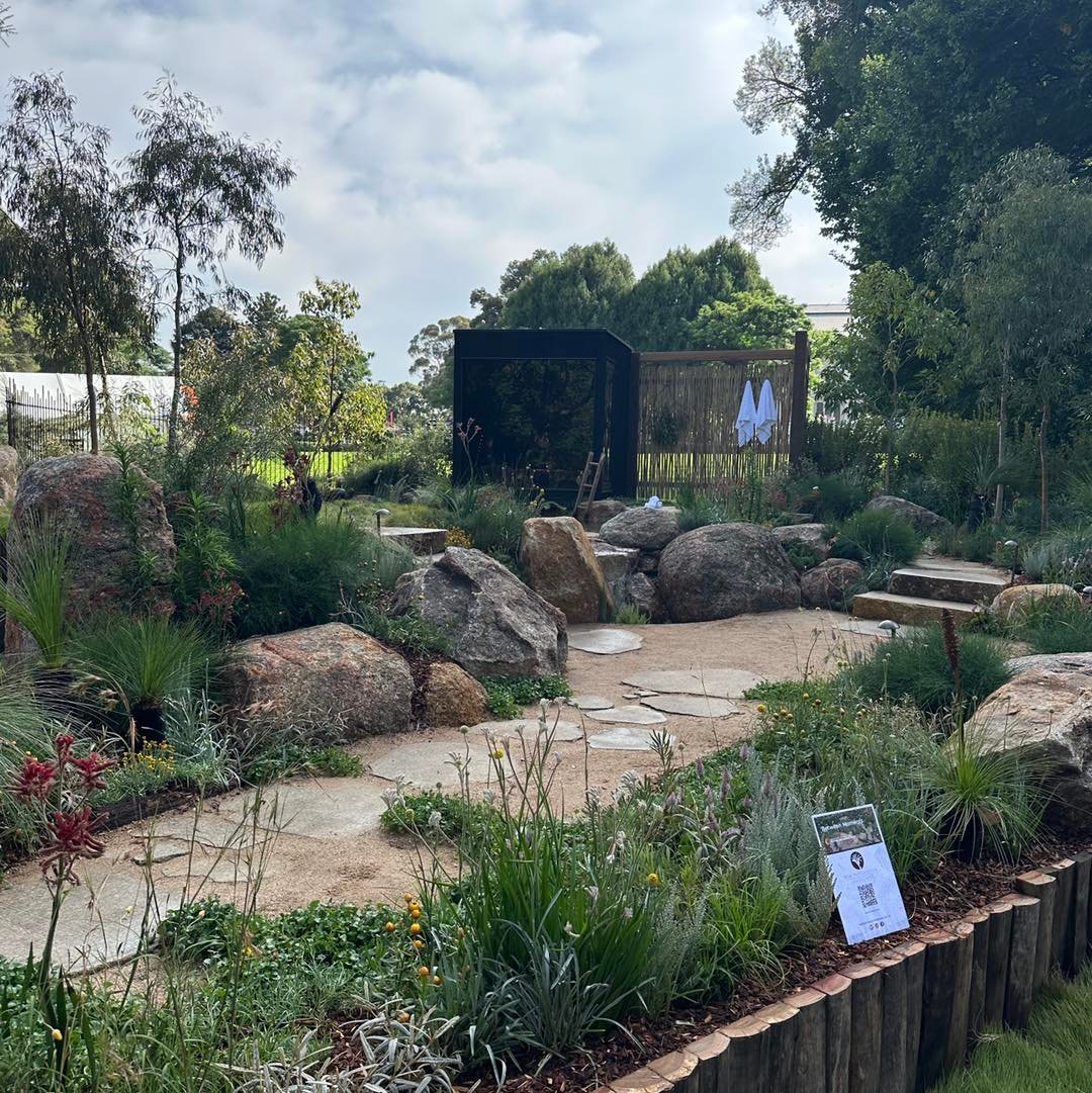 Backyard Makeover Rock Garden Display