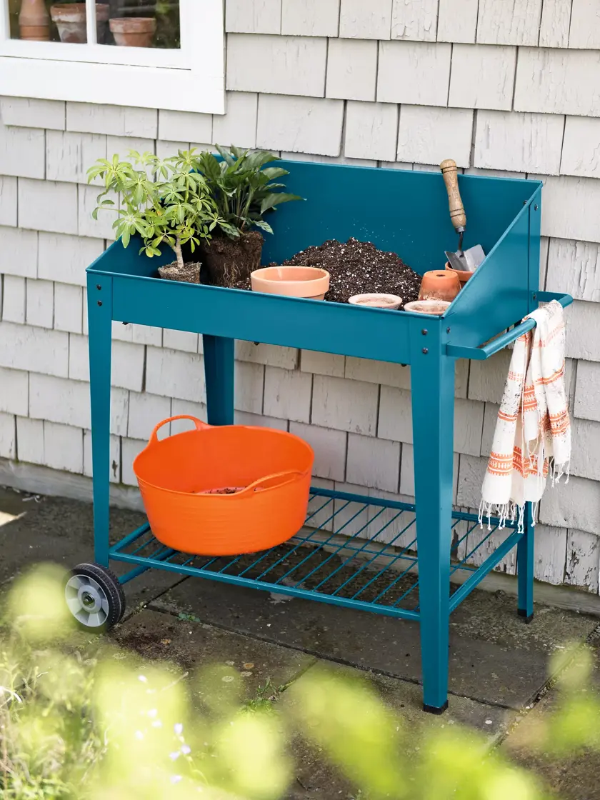 Rolling Wheels for Potting Bench