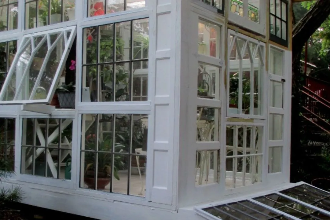 Salvaged Window Greenhouse