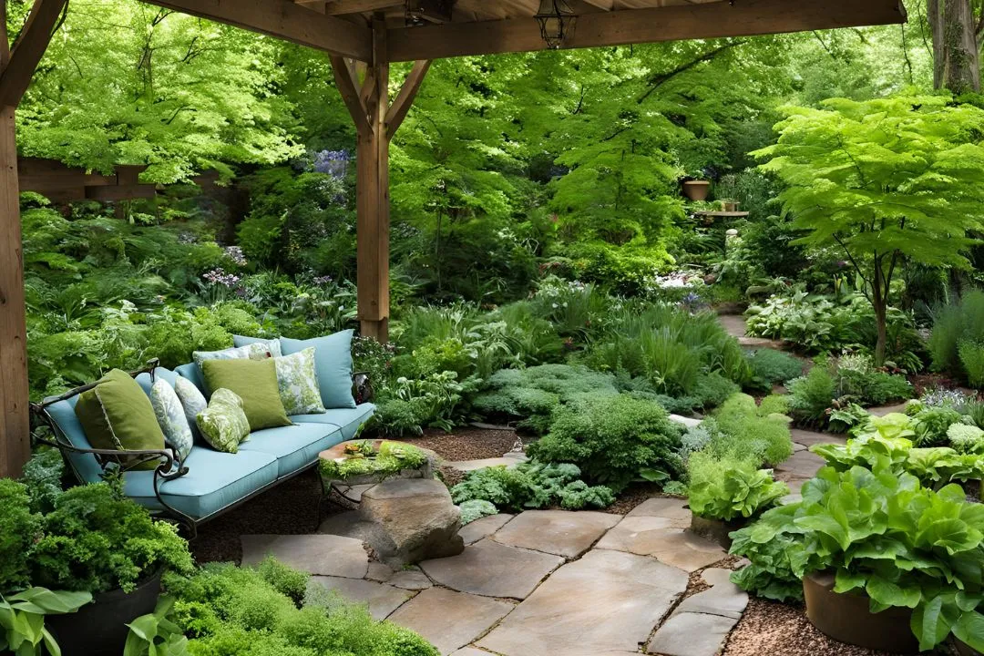 Shade-Loving Woodland Garden