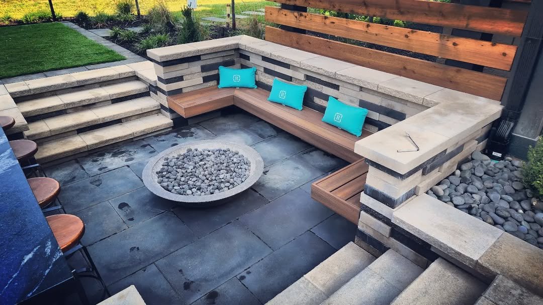 Outdoors Firepit Backyard Sunken Lounge