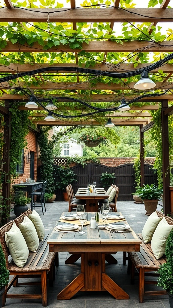 Dining Area in Pergola