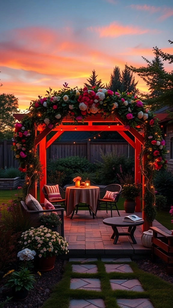 Seasonal Decor For Small Pergola