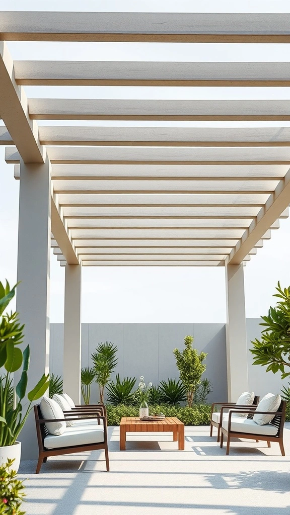 Minimalist Modern small pergola