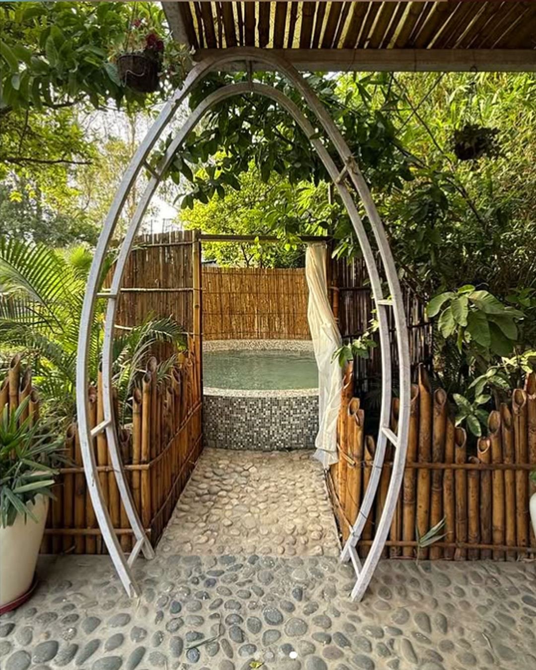 Bamboo Archway For Secret Garden Entrance