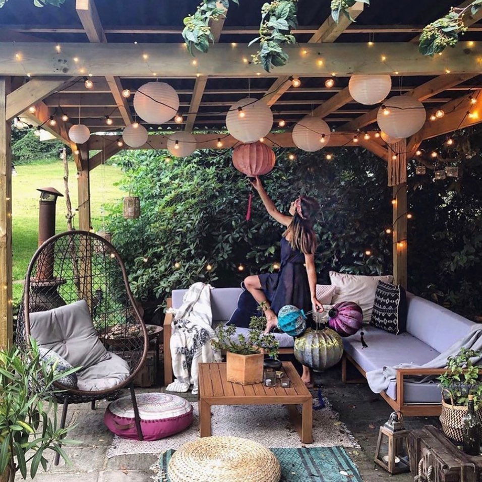 Boho Chic Backyard Pergola