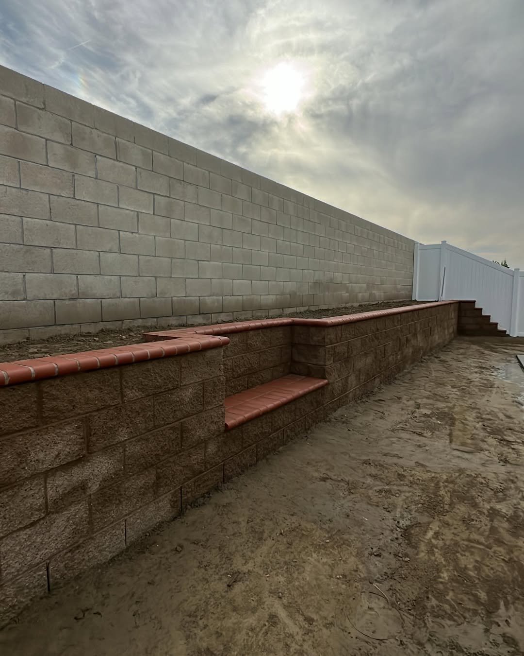 Cinder Block Seating Wall