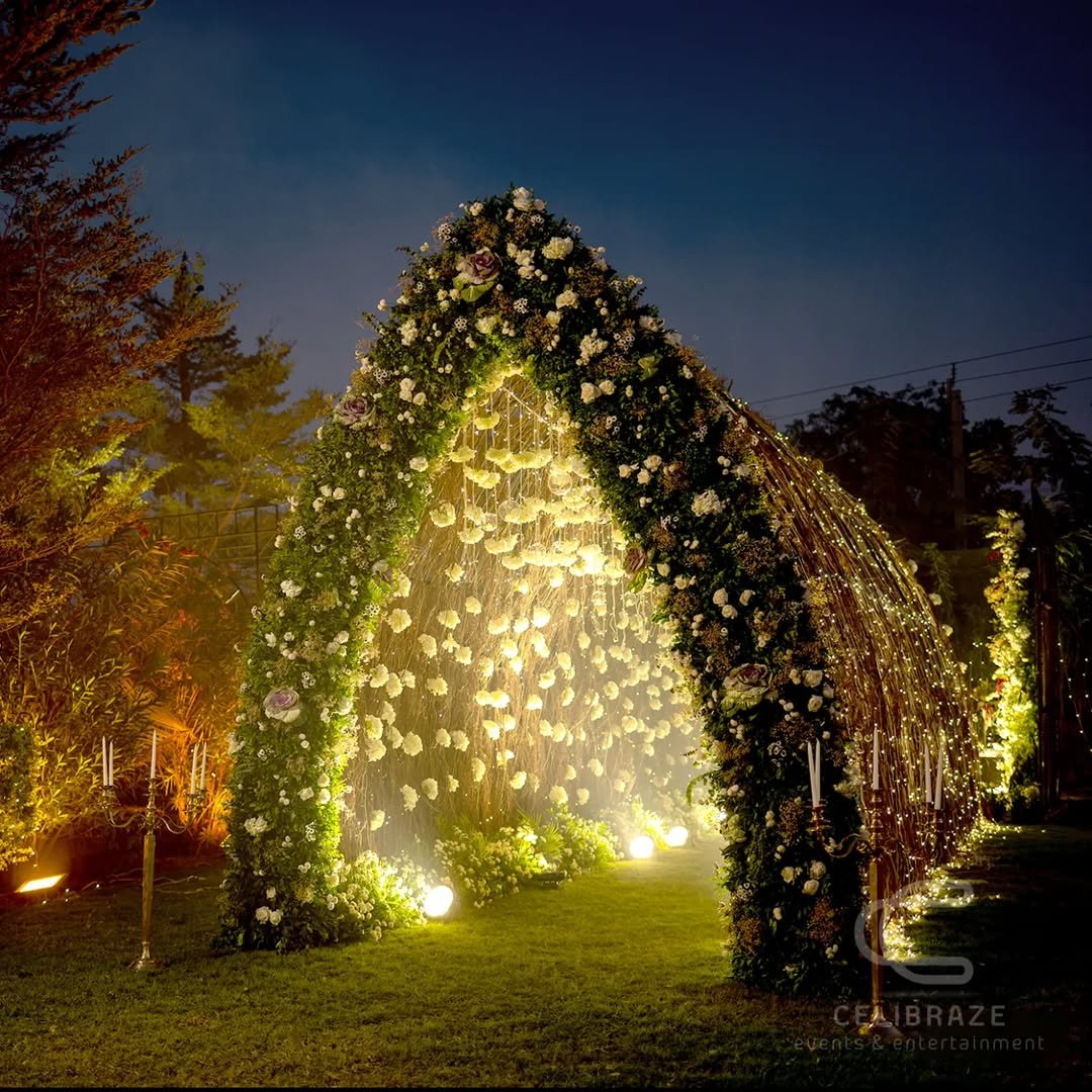 Fairy Light Tunnel For Secret Garden Entrance