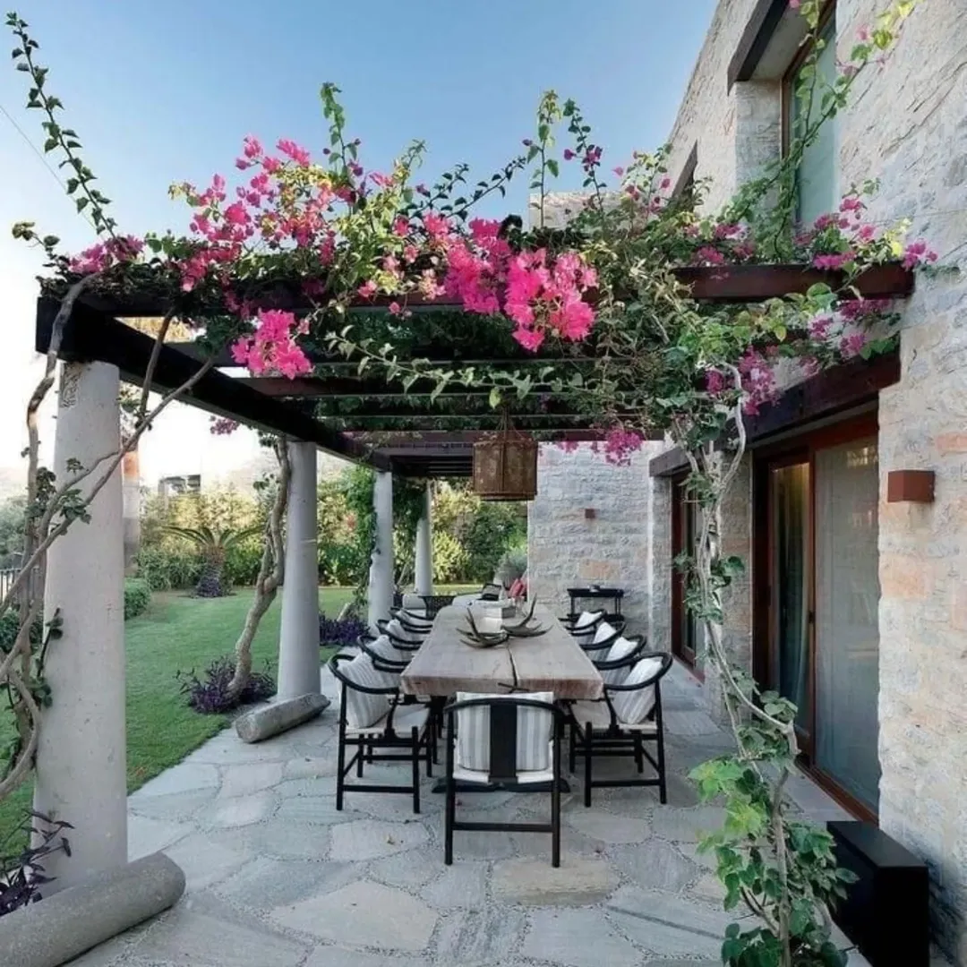 Mediterranean Backyard Pergola