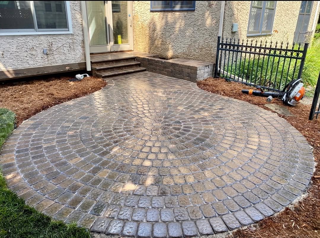 Brick Walkway Ideas Circular Brick Patio