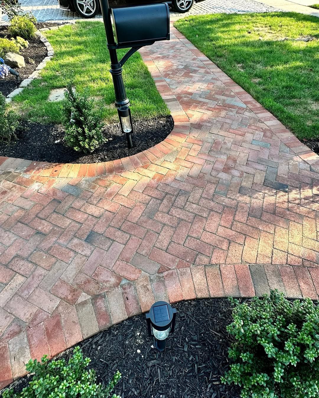 Brick Walkway Ideas Rustic Brick Walkway