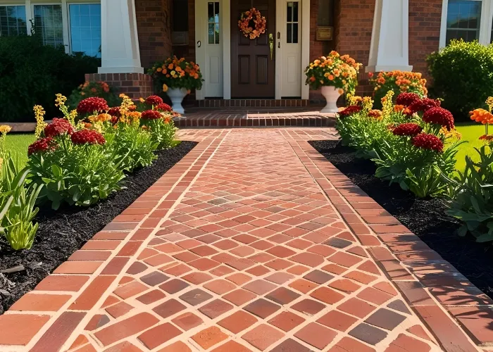 13 Stunning Brick Walkway Ideas to Enhance Your Front Door Entrance