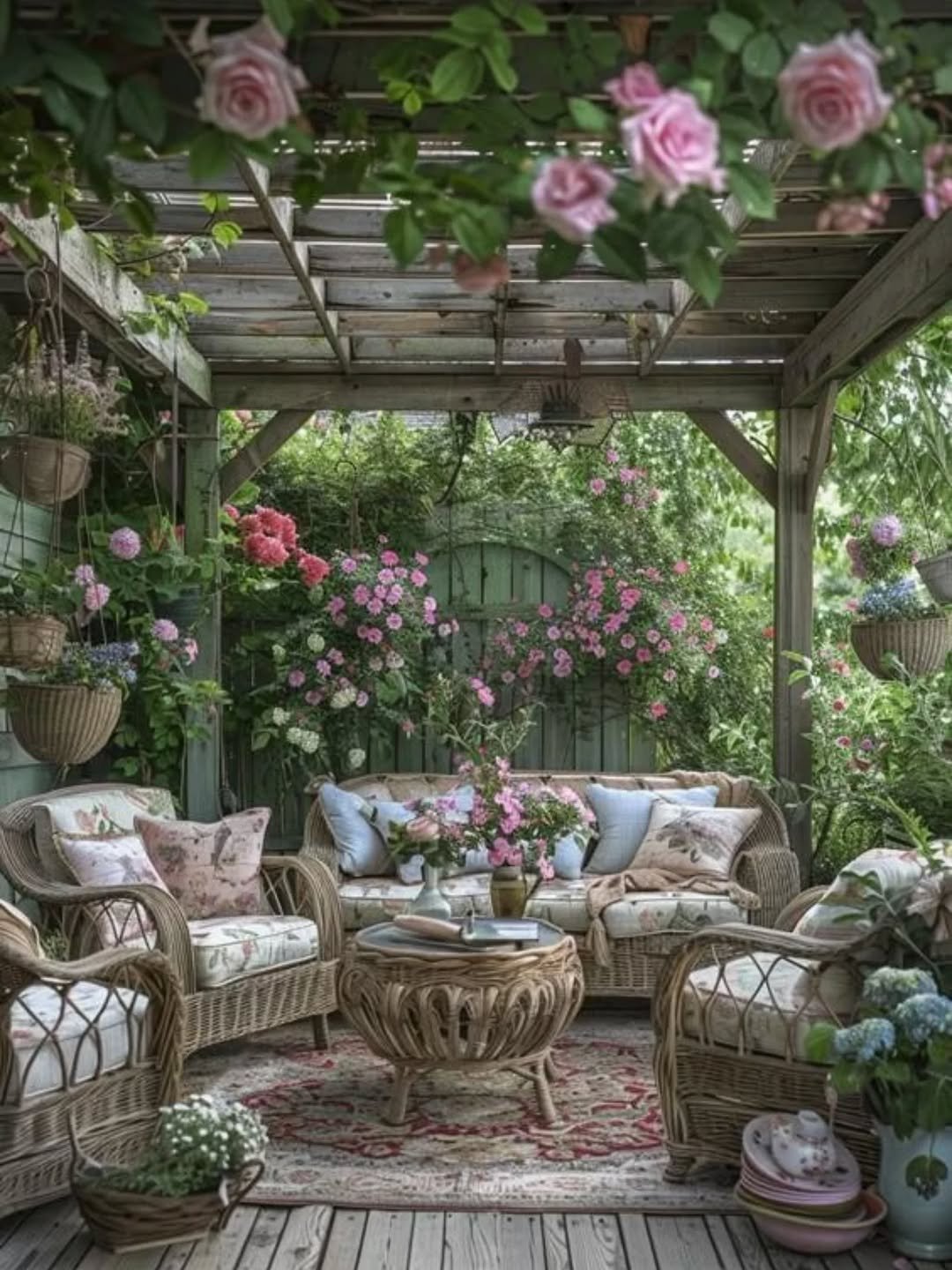 Delicate Blooms Under Canopy in Garden Shaded Areas
