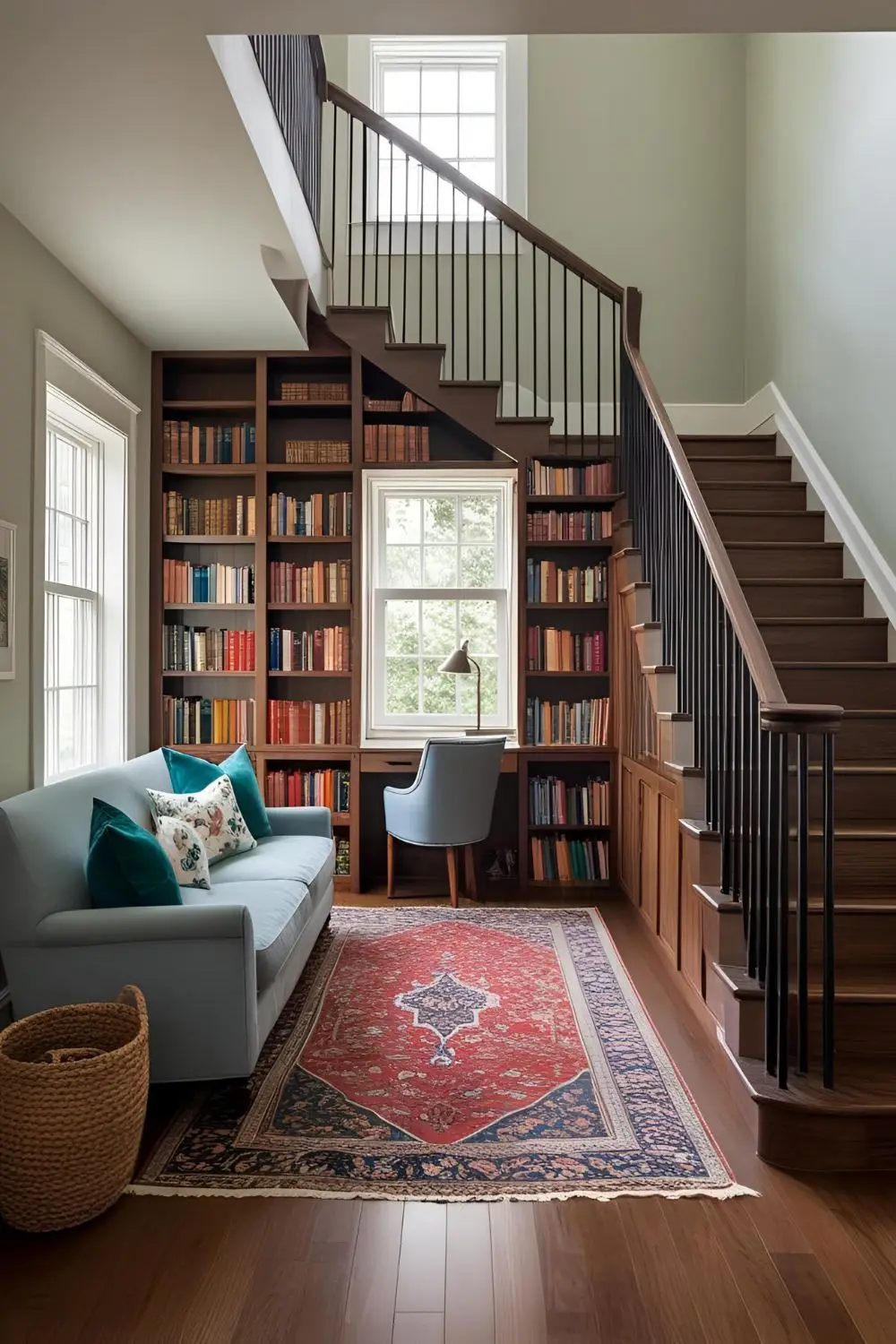 Under-Stairs Library Nook