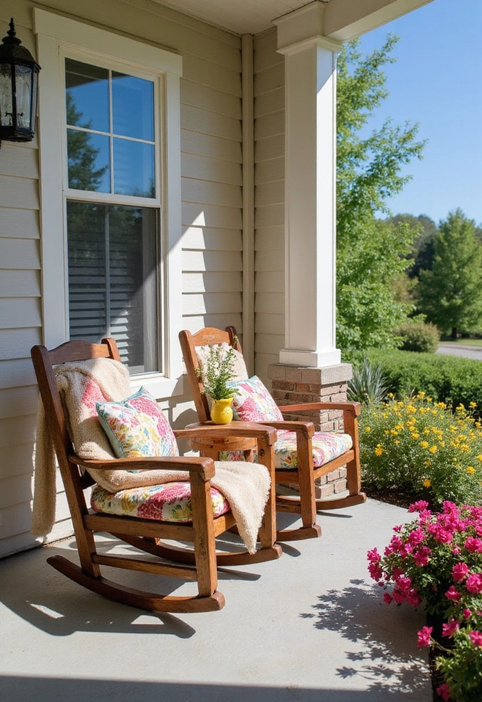 15 Front Yard Porch Ideas That Will Instantly Boost Your Curb Appeal! - 1. Cozy Rocking Chairs