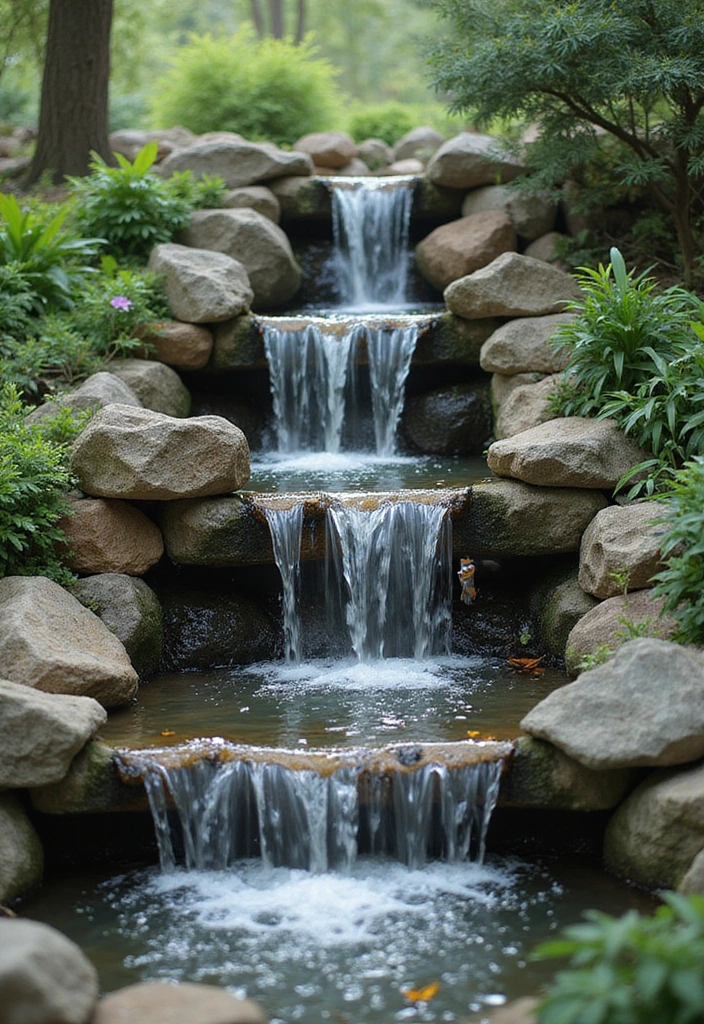 Cascading Waterfall Fountain