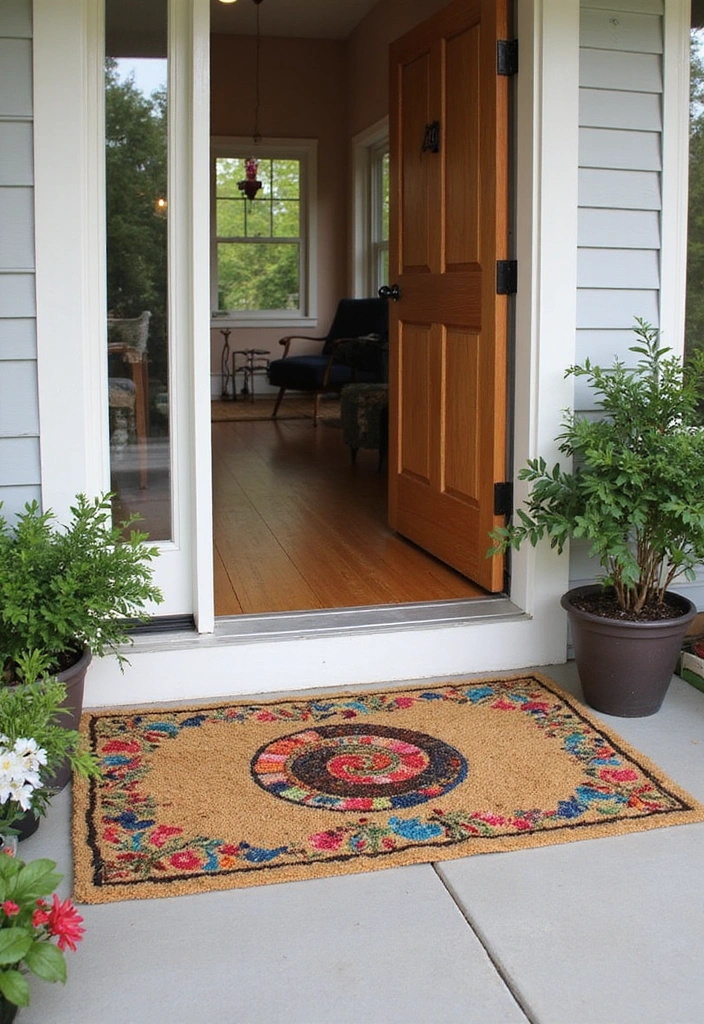 15 Front Yard Porch Ideas That Will Instantly Boost Your Curb Appeal! - 3. Welcoming Doormats