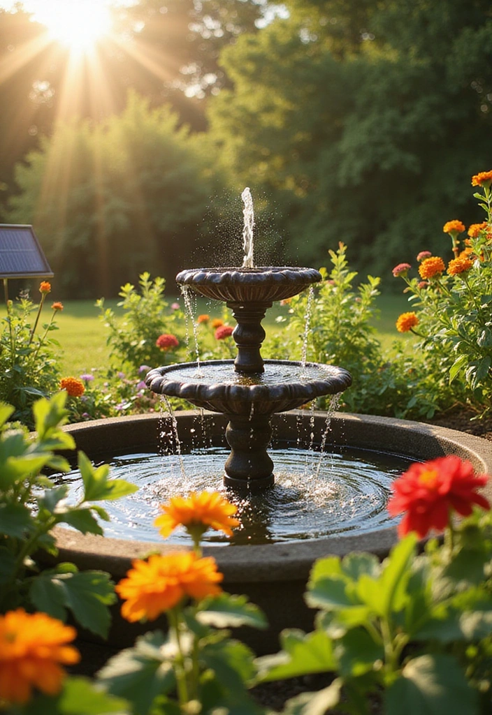 Solar-Powered Fountain