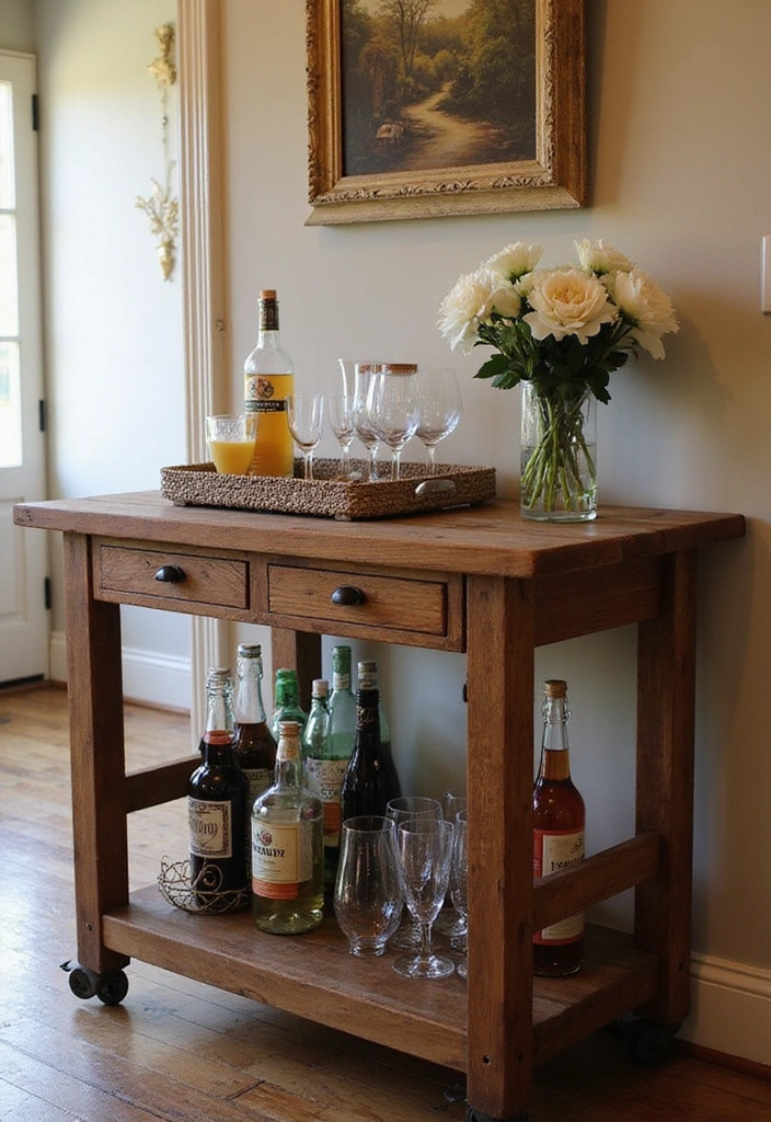 Rustic Bar Cart
