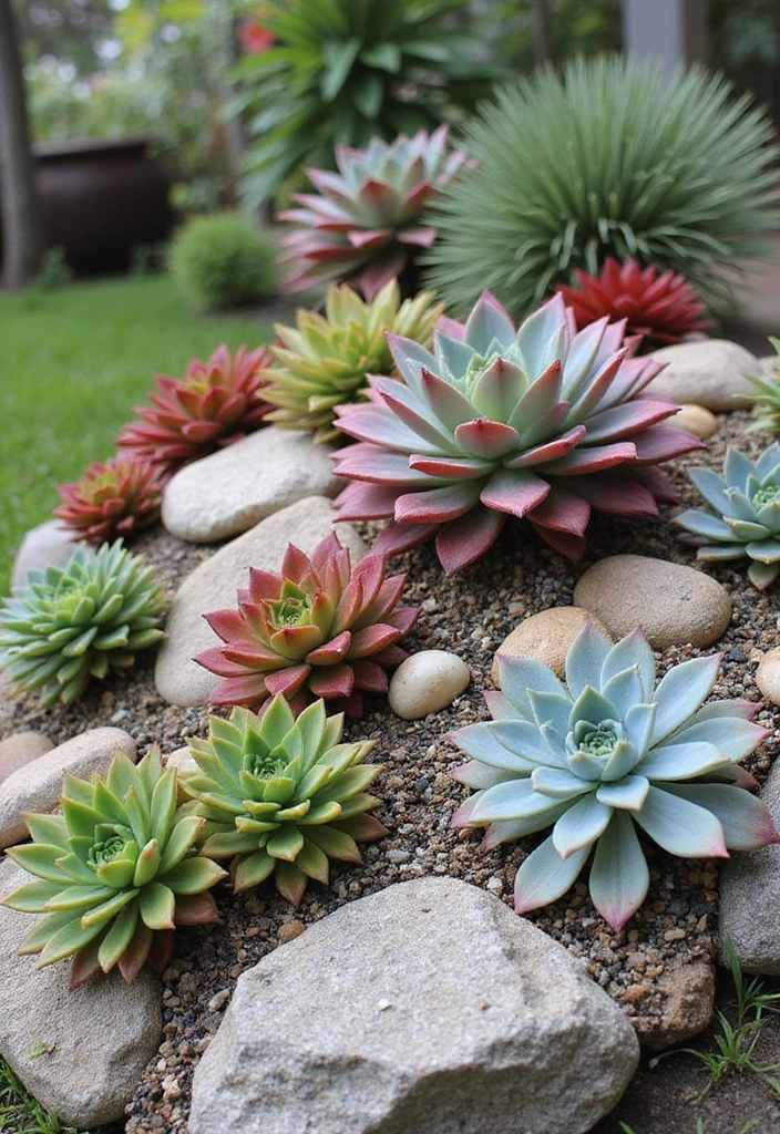 Succulent Rock Garden: Low-Maintenance Charm