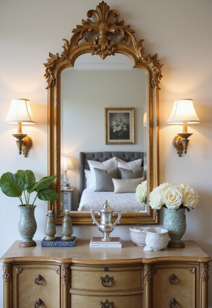 Ornate Mirrors in the Royal Luxury Bedroom