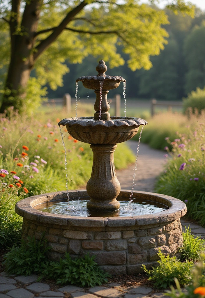 15 Front Yard Water Fountain Ideas You Won't Believe Exist! - 1. Rustic Stone Fountain