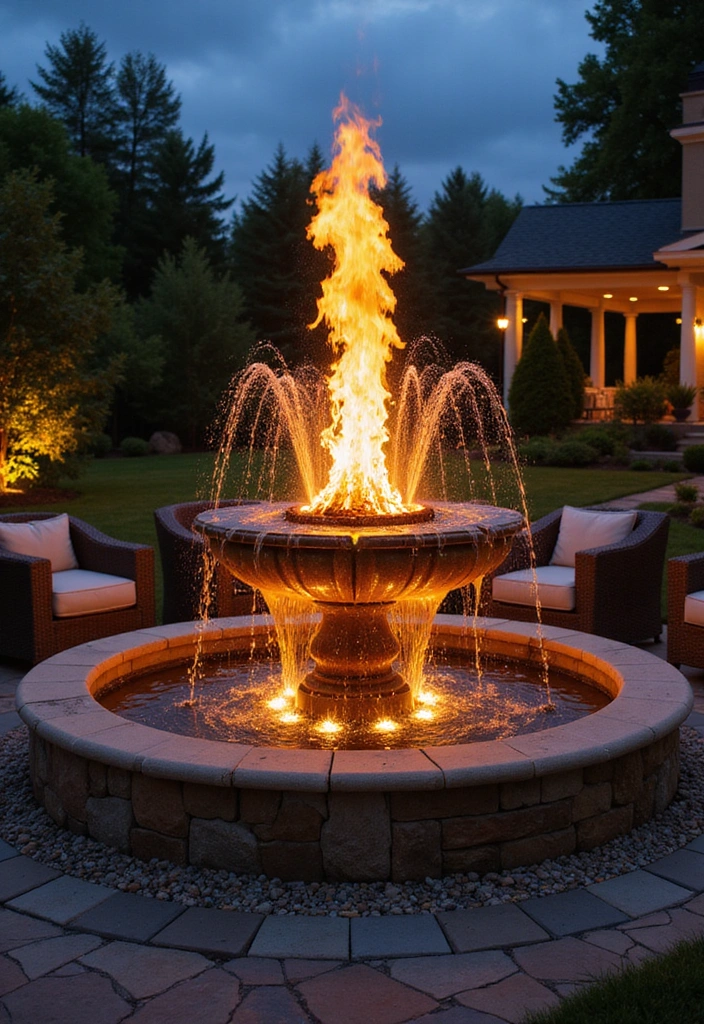 Fire and Water Fountain