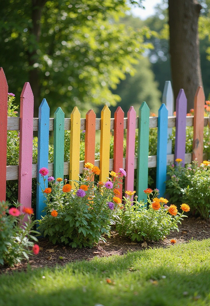15 Affordable Garden Fence Ideas You Can DIY This Weekend! - 7. Painted Picket Fence