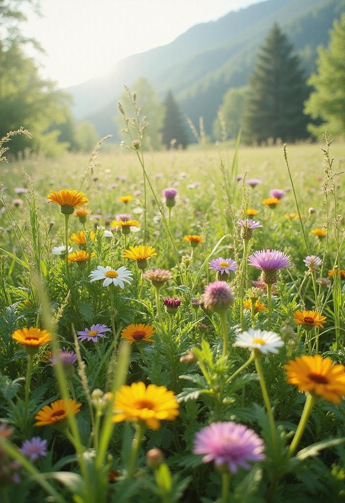 Wildflower Meadows in Creative Front Garden Landscaping Designs