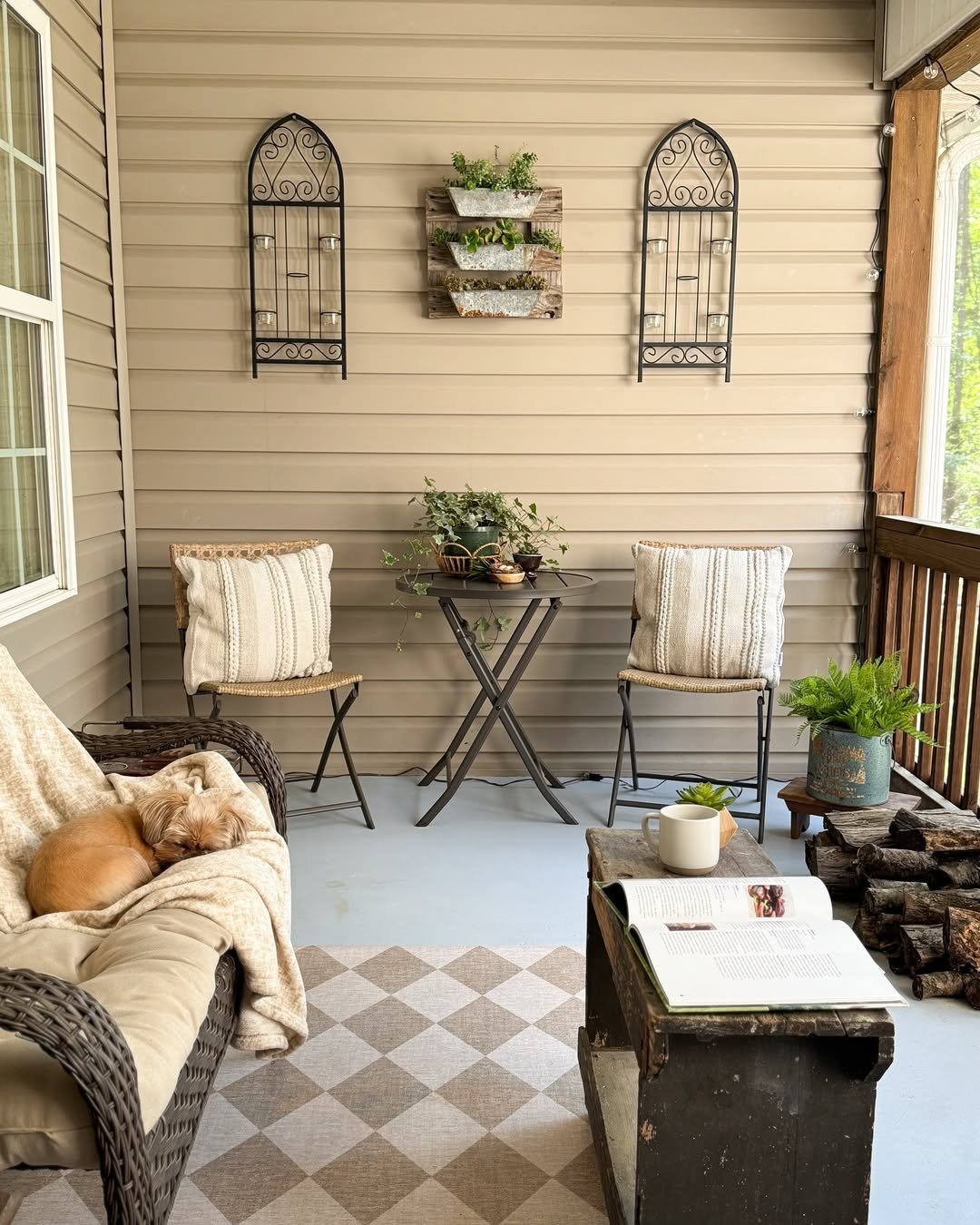 comfortable chair in Back Porch