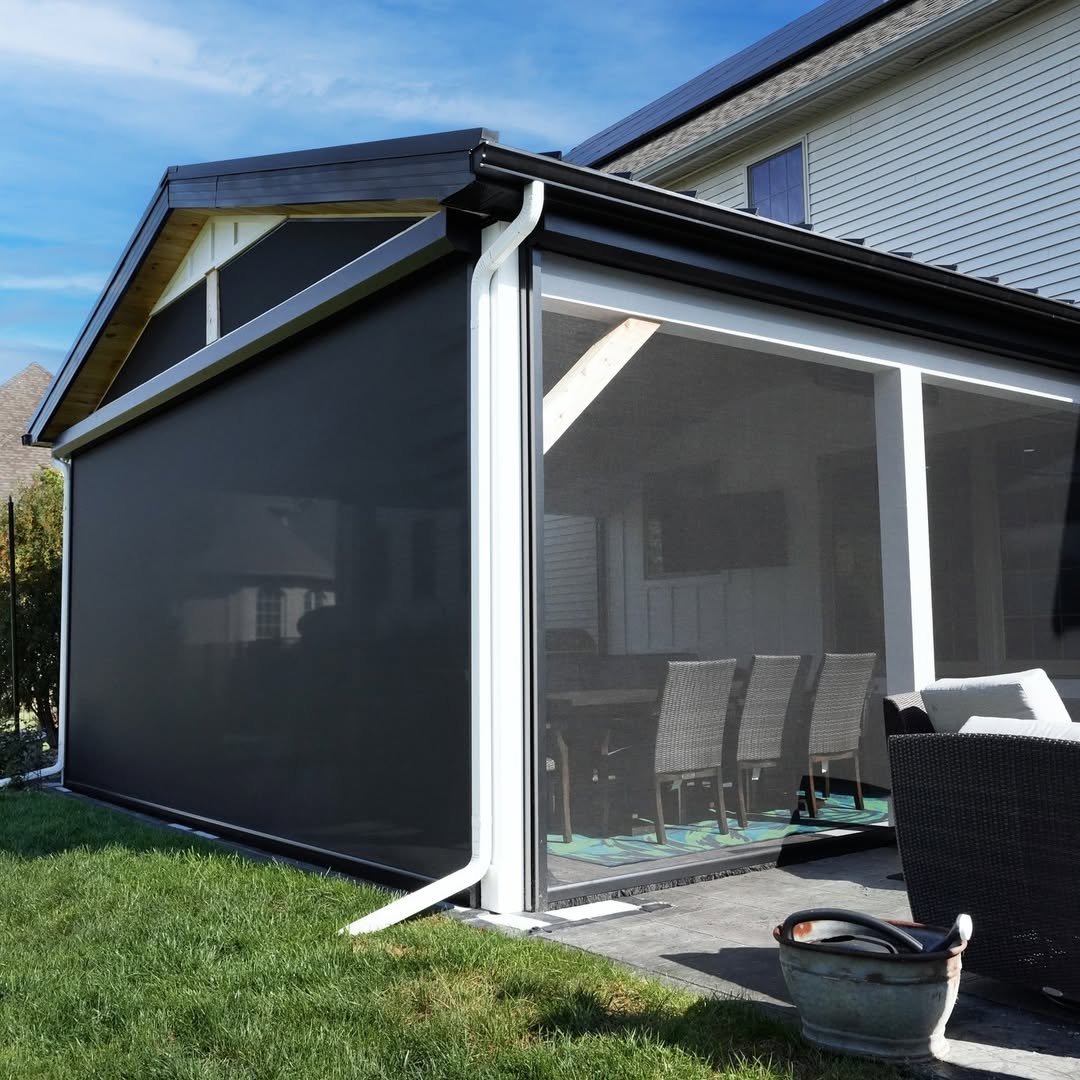 retractable screens in Back Porch