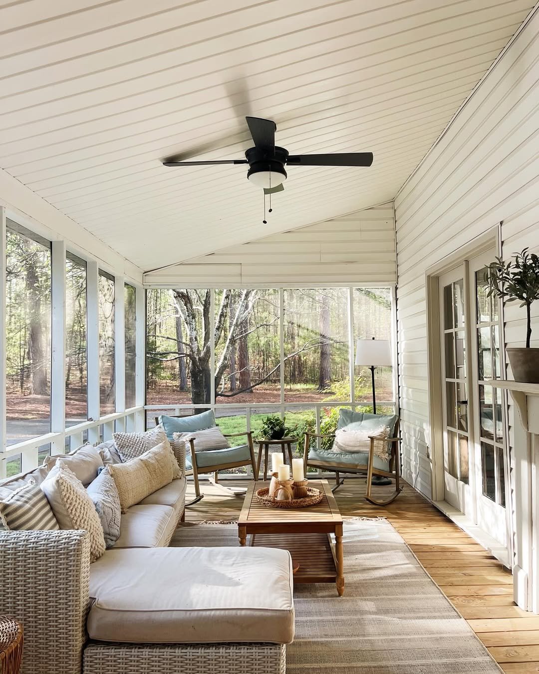 seating arrangement in Back Porch