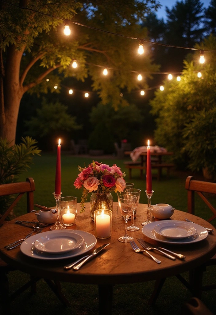 25 Stylish Outdoor Entertaining Areas That Will Elevate Your Gatherings to a Whole New Level! - 20. Romantic Date Night Setup